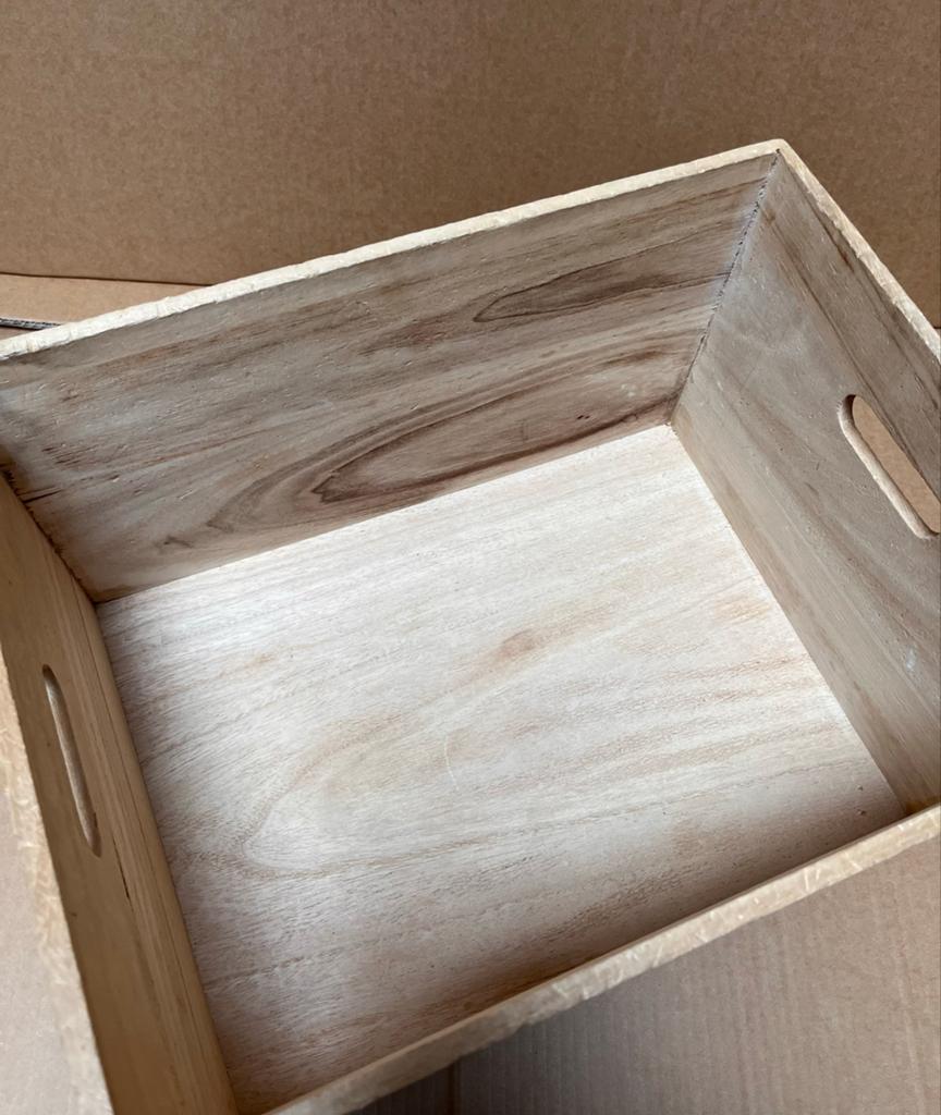Houten opbergkist 'Wild Life' met wieltjes, Ophalen, Gebruikt