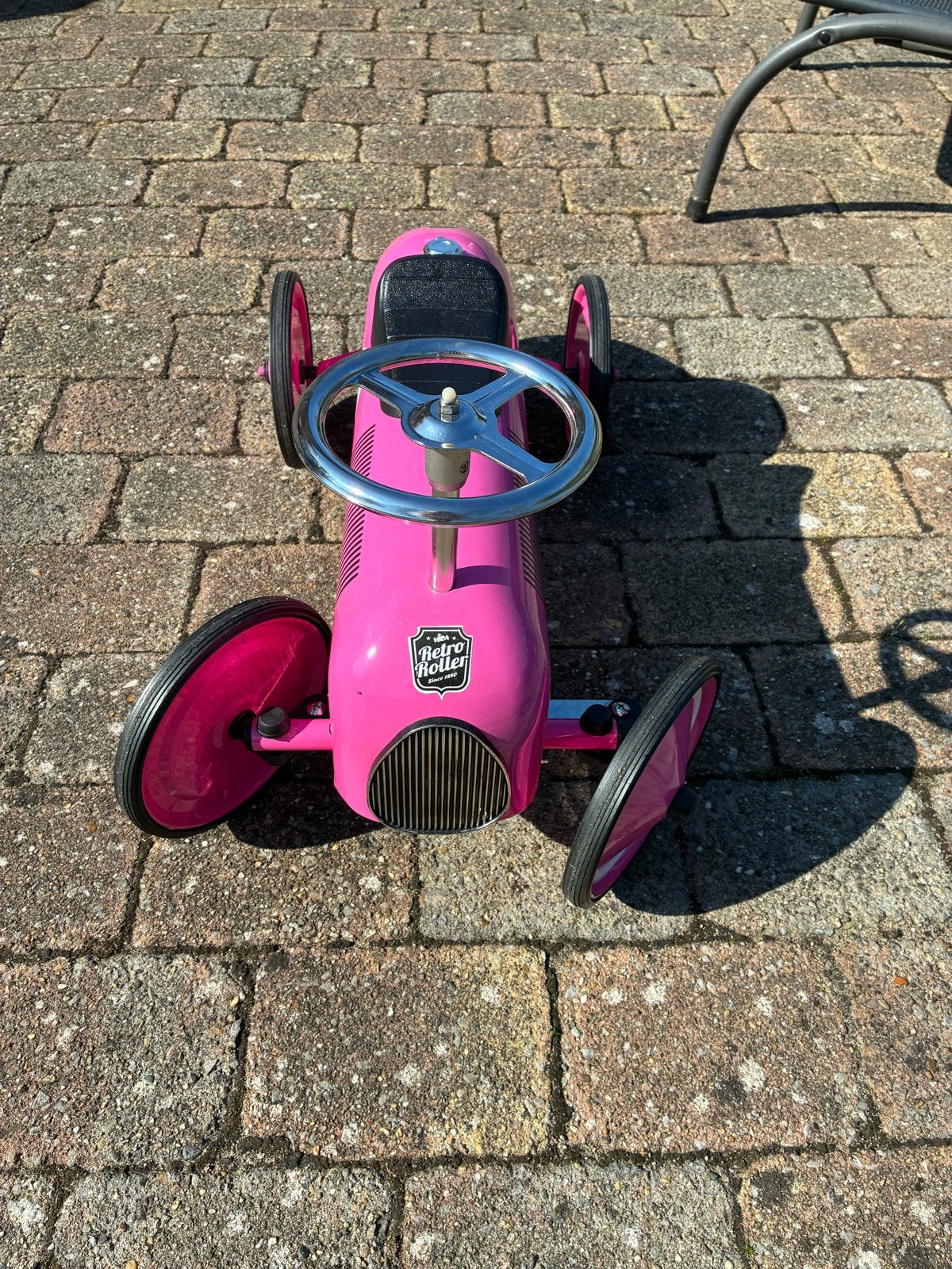 Roze Retro Roller Loopauto - Zo goed als nieuw, Ophalen, Zo goed als nieuw, Loopvoertuig