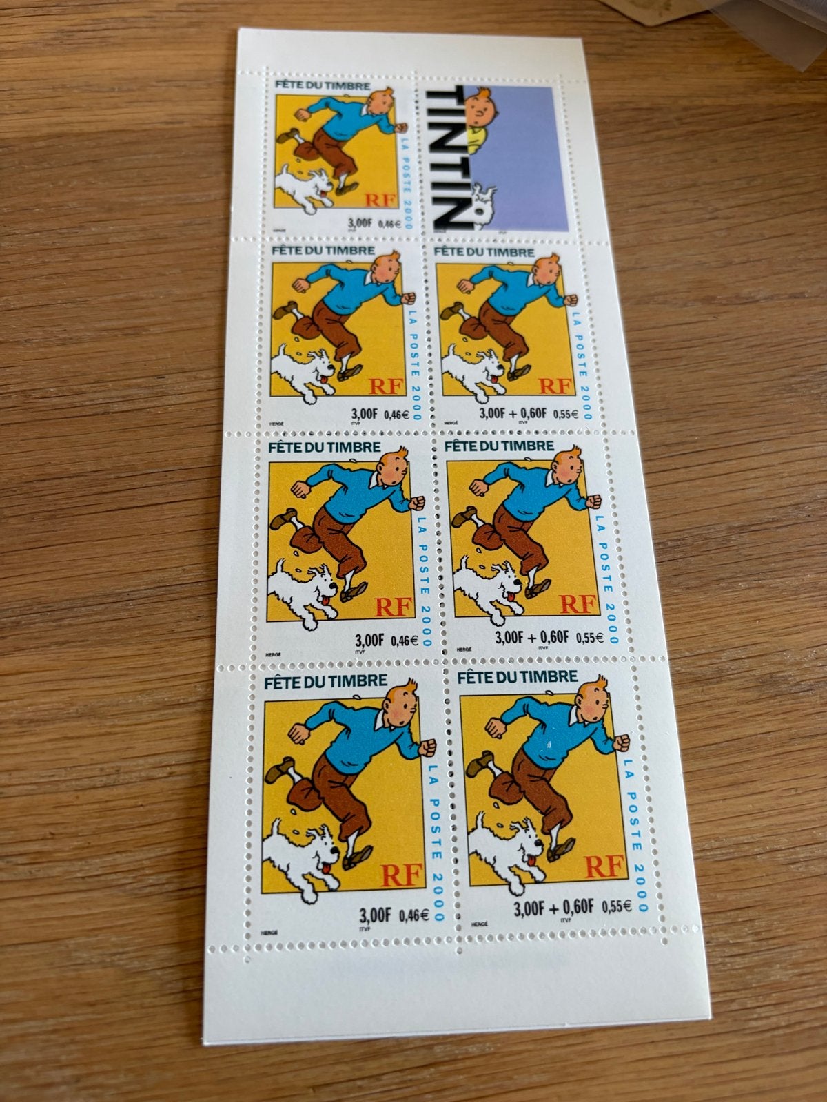 Kuifje postzegels Fête du Timbre 2000 - Ongebruikt vel, Ophalen of Verzenden, Overige landen, Postfris