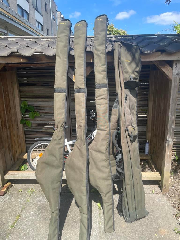 Fox R-Series 12ft 3 Rod Sleeve Foudraal (3 stuks), Watersport en Boten, Ophalen of Verzenden, Gebruikt, Koffer of Tas