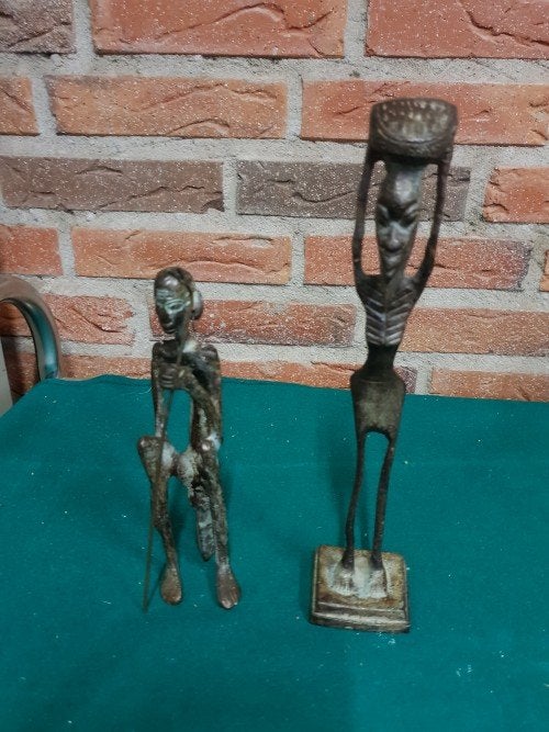 Beelden /sculpturen van brons, 2 stuks, verkregen door verlo, Verzamelen, Ophalen of Verzenden