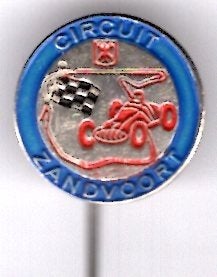 Circuit Zandvoort zilverkleurig speldje ( H_057), Verzenden, Nieuw, Sport, Speldje of Pin