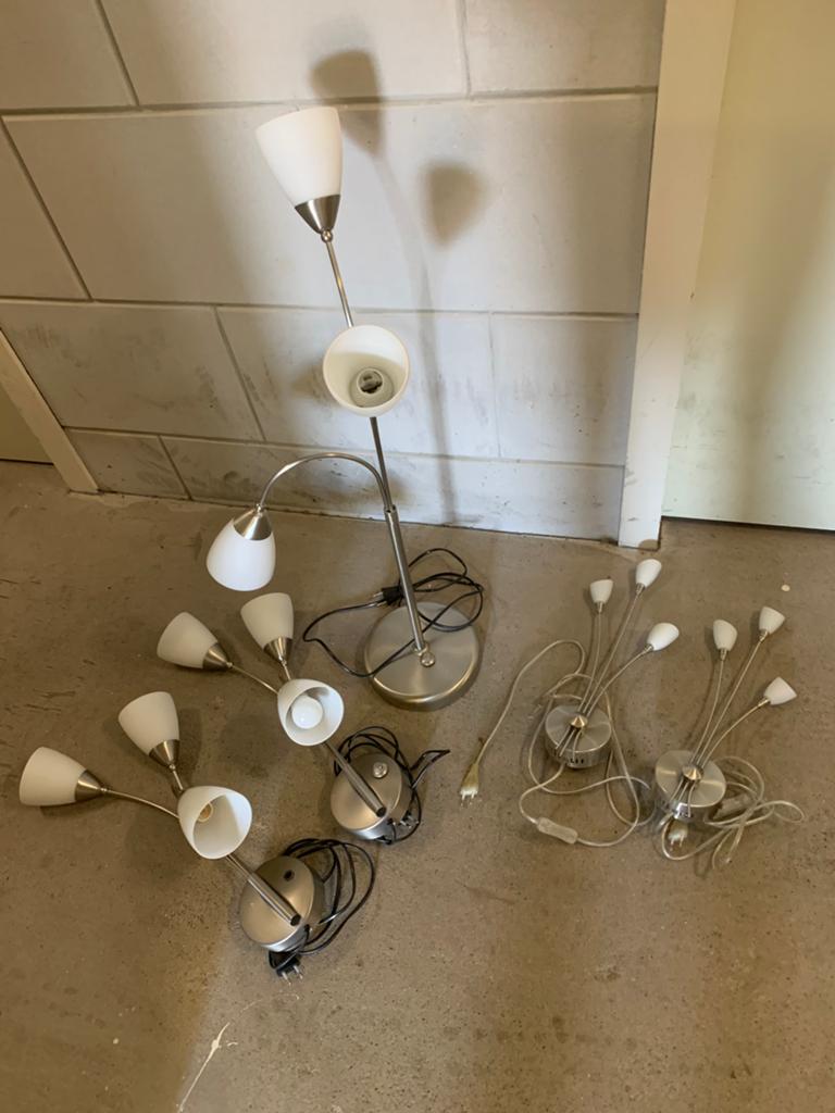 4 wandlampen +1tafel lamp, Ophalen, Gebruikt, Glas, Nvt