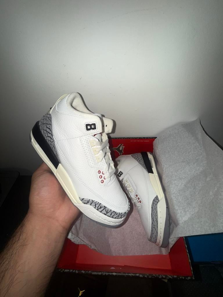 Jordan 3 White Cement - Maten 29,5 en 37,5, Kinderen en Baby's, Kinderkleding | Schoenen en Sokken, Ophalen of Verzenden, Nieuw