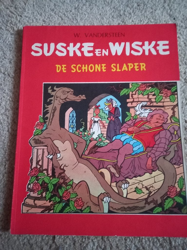 Suske en Wiske TG Gelijk 2 kleur(2)-De schone slaper Herdruk, Gelezen, Willy van der Steen., Eén stripboek, Ophalen of Verzenden