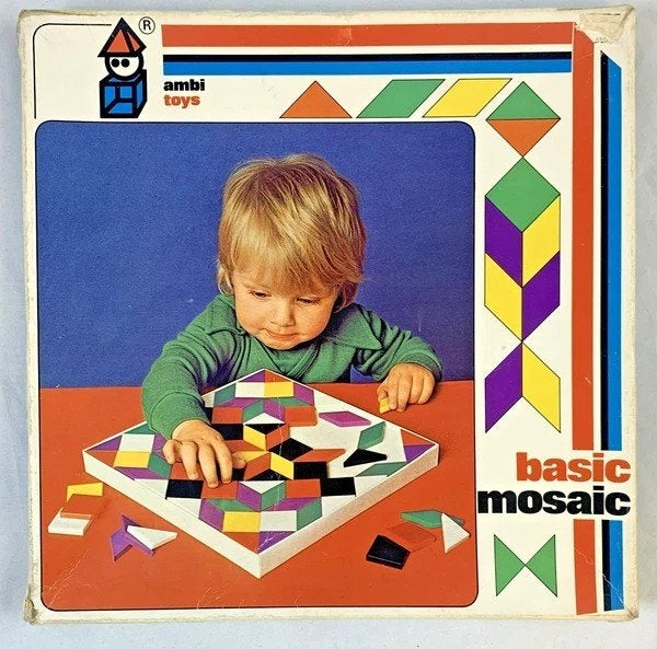 Ambi Toys Basic Mosaic vintage legspel geometrische vormen, Coolsingel 104, 3011 AG Rotterdam, Netherlands, Verzenden, Zo goed als nieuw