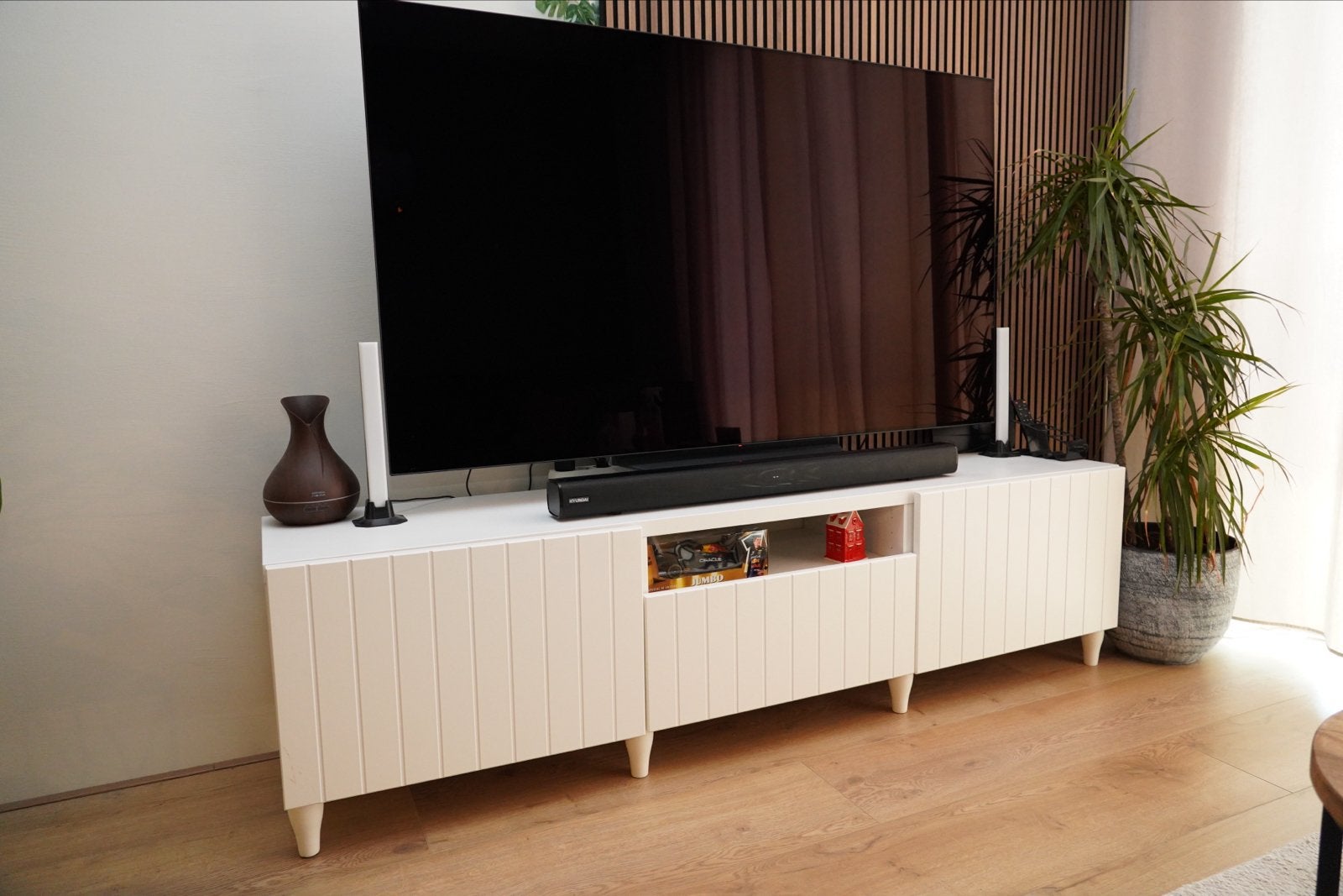 Ikea TV meubel wit, Ophalen, Gebruikt, 150 tot 200 cm, Minder dan 100 cm