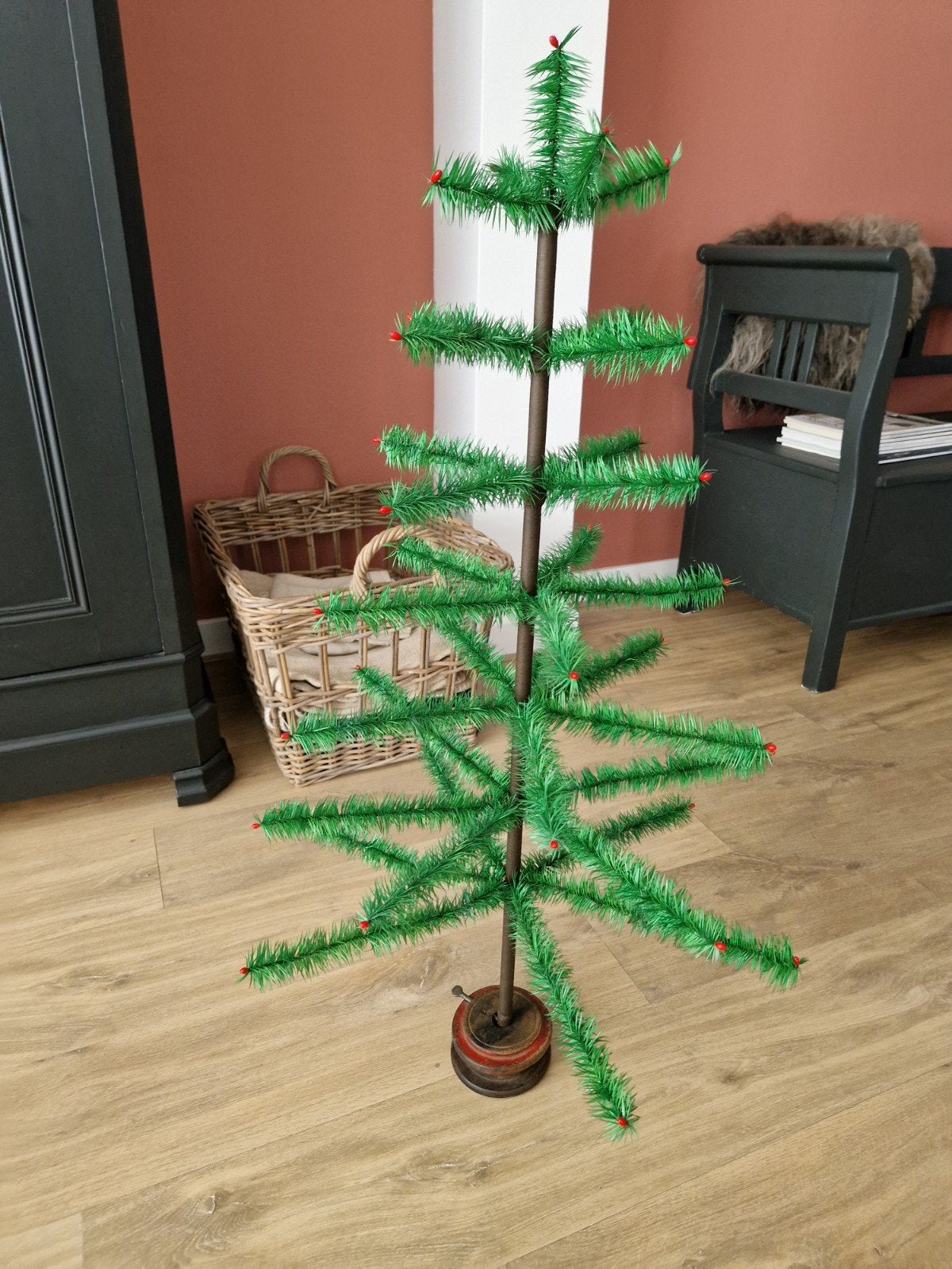 Vintage Feathertree gemaakt naar origineel oud, Ophalen of Verzenden