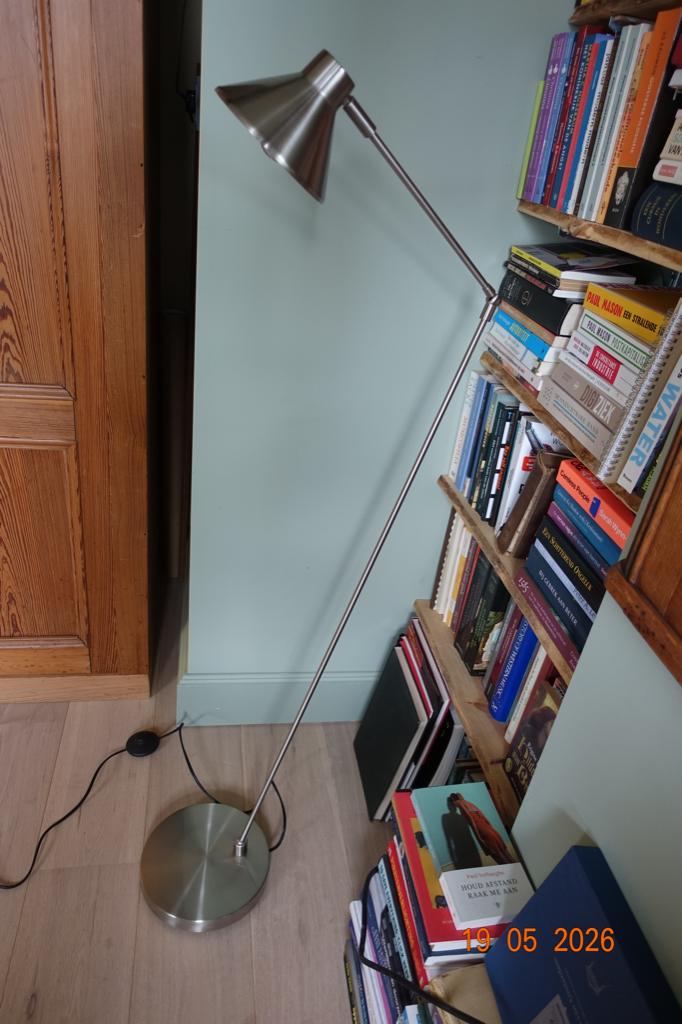 Vloerlamp Habitat, metaal met 3 scharnierpunten, goede staat, Ophalen, Gebruikt, Metaal, 100 tot 150 cm