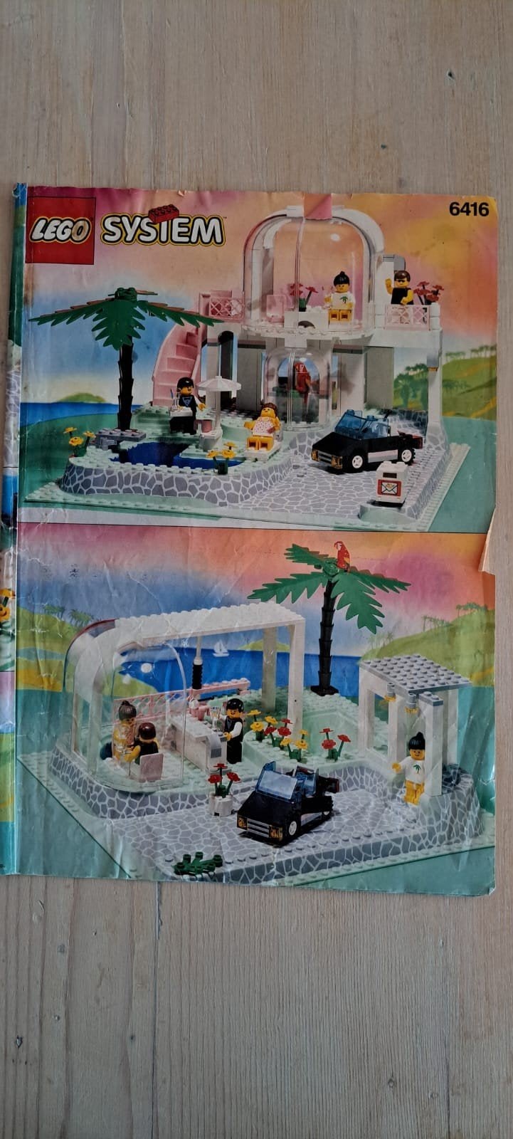 Lego System 6416 Poolside Paradise met instructies, Gebruikt, Overige thema's, Lego, Ophalen of Verzenden