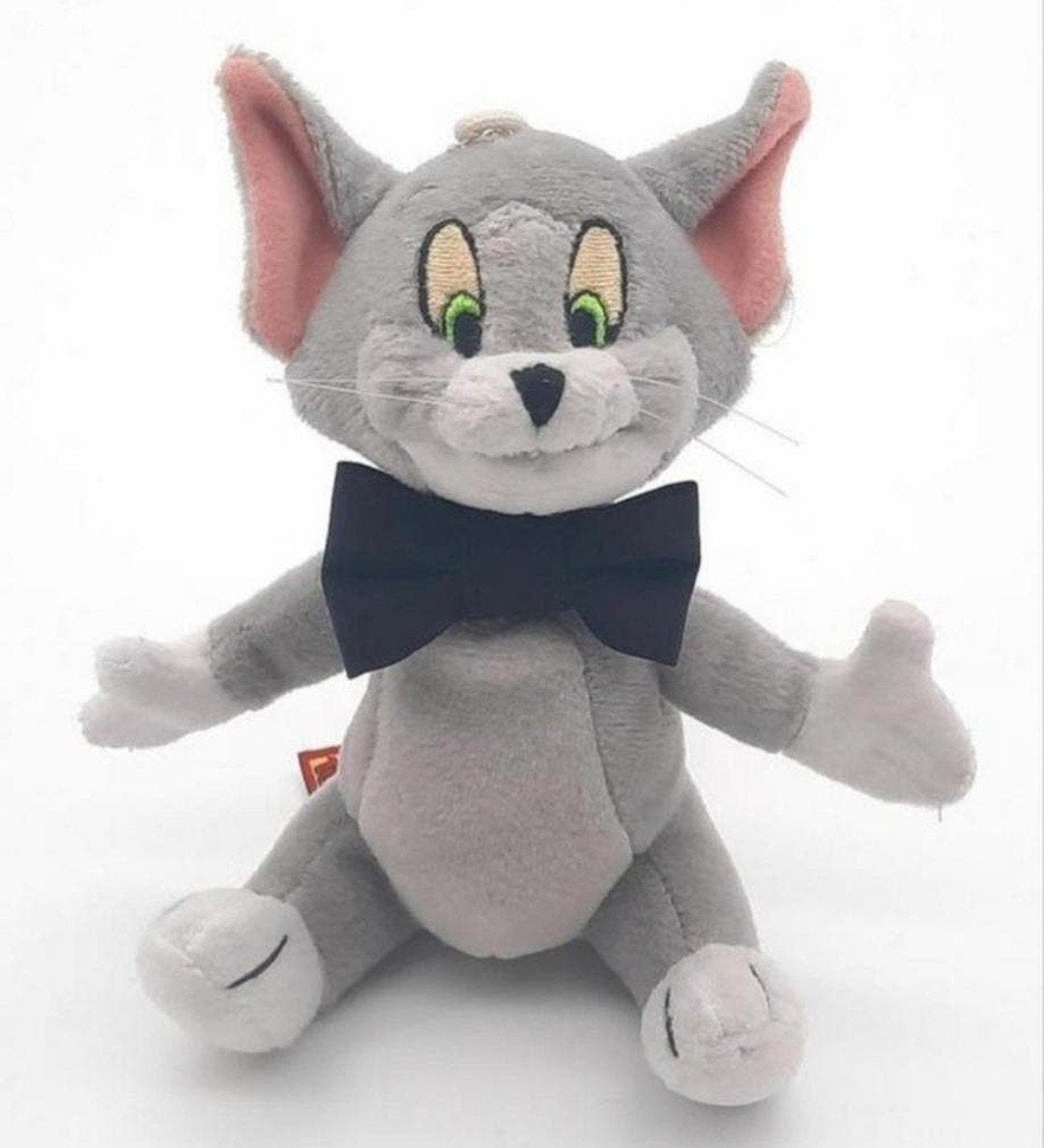 Tom (van Jerry) knuffeltje met zwarte strik Trudi ca. 15cm, Ophalen of Verzenden, Zo goed als nieuw, Overige typen, Klein (minder dan 20 cm)