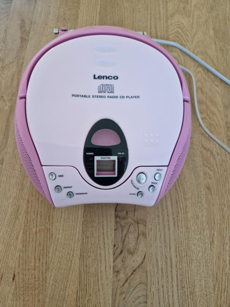 Lenco Stereo FM Radio met CD speler SCD-24 Roze, Ophalen, Zo goed als nieuw, Radio, Met cd-speler