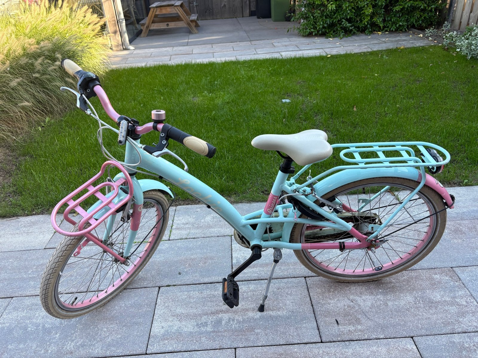 Loekie Prinses Meisjesfiets 22 inch, 3 versnellingen, Ophalen, Gebruikt, 22 inch, Handrem