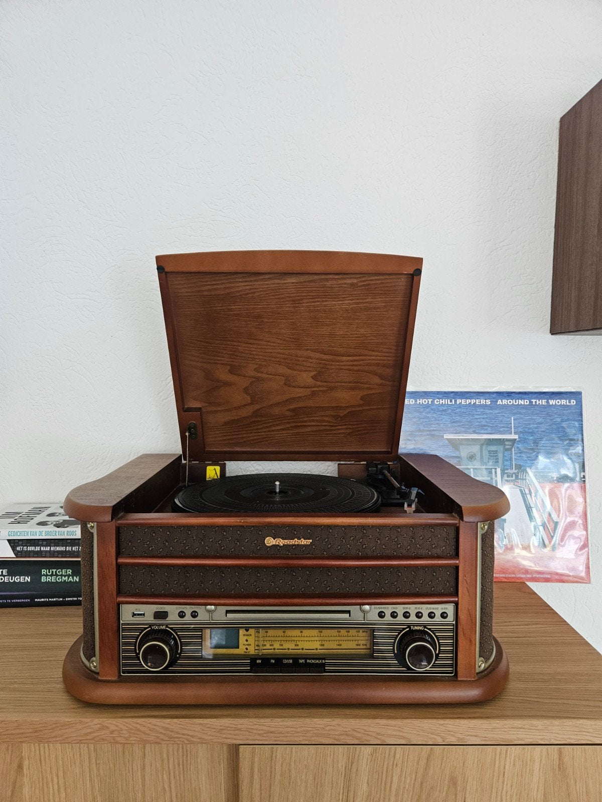Retro Muziekcenter met Afstandsbediening - Roadster, Audio, Tv en Foto, Platenspelers, Ophalen, Gebruikt, Overige merken