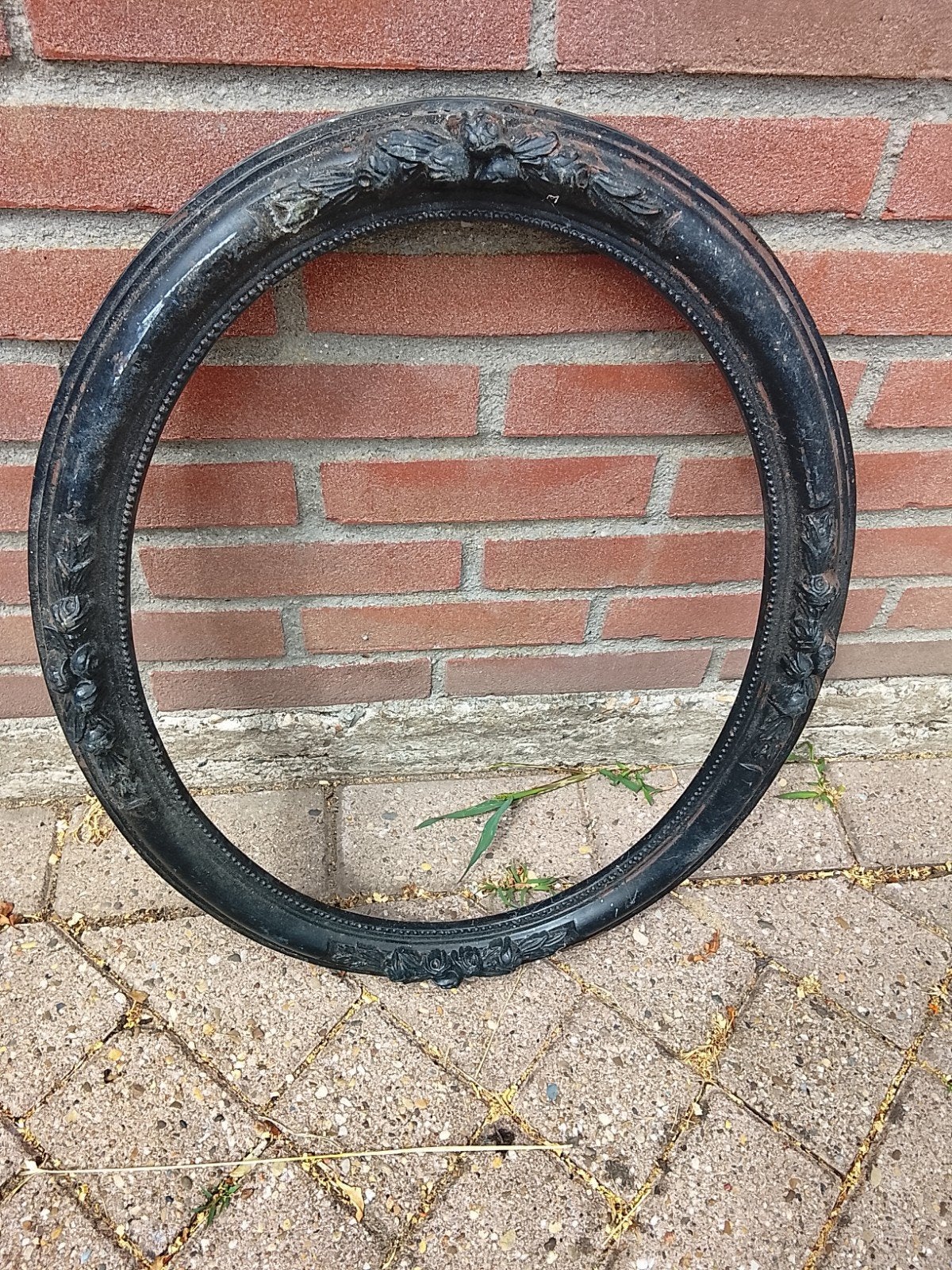 Ovale bakelieten lijst voor spiegel of schilderij, Ophalen, Kunststof, Gebruikt, Schilderijlijst