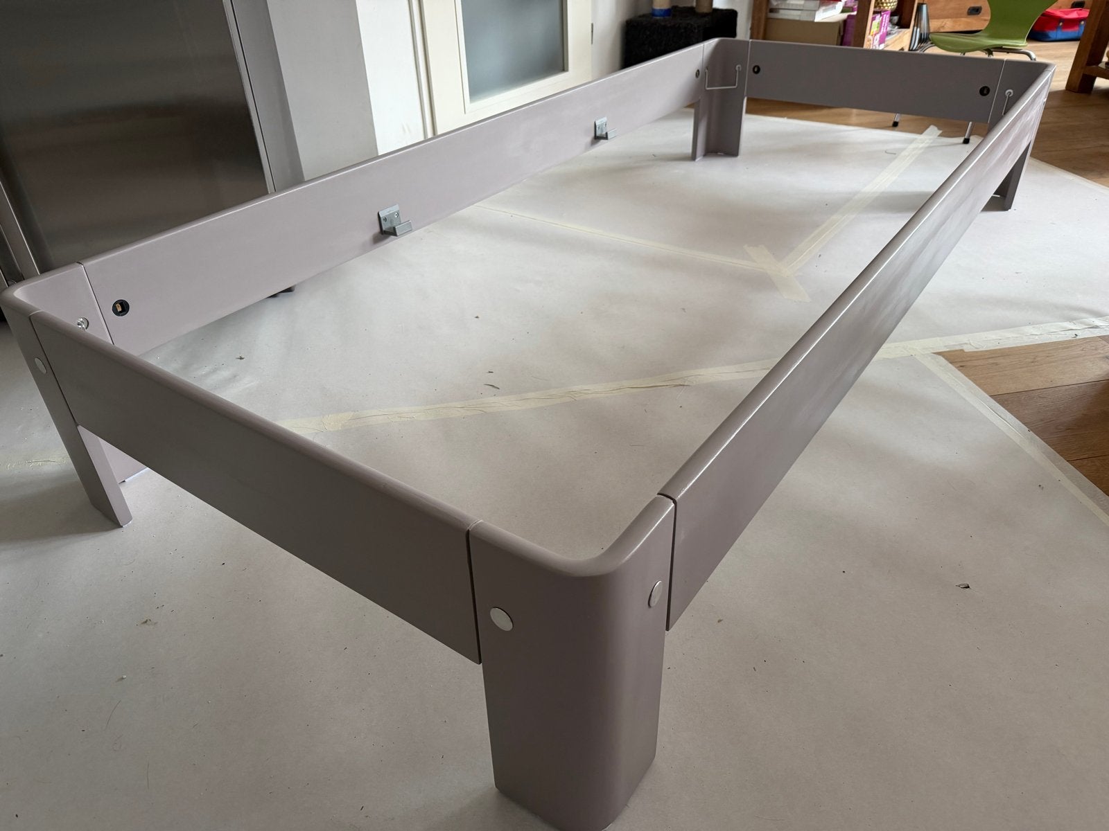 Refurbished Auping Auronde 90x210x34,5 - Licht warm grey, Ophalen, Verstelbaar, 90 cm, Eenpersoons
