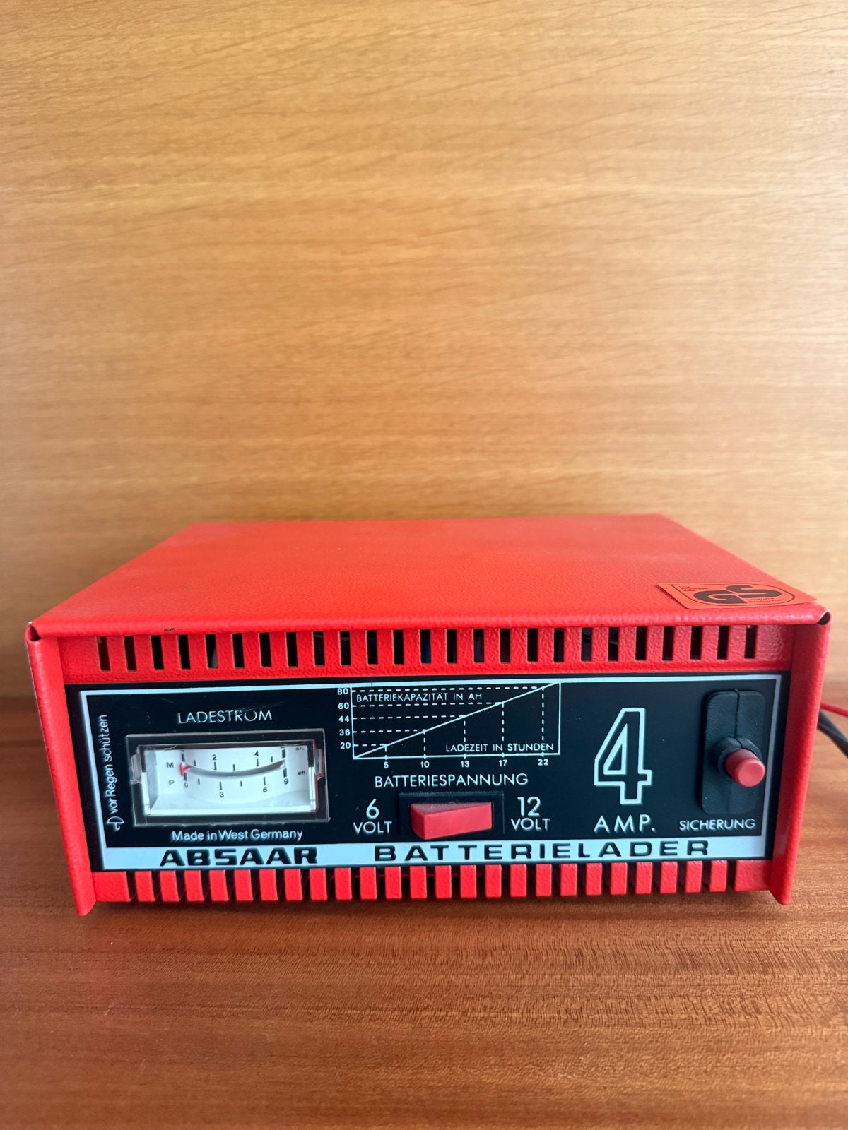 Vintage Absaar Batterijlader 6V/12V - Made in West Germany, Ophalen of Verzenden, Gebruikt