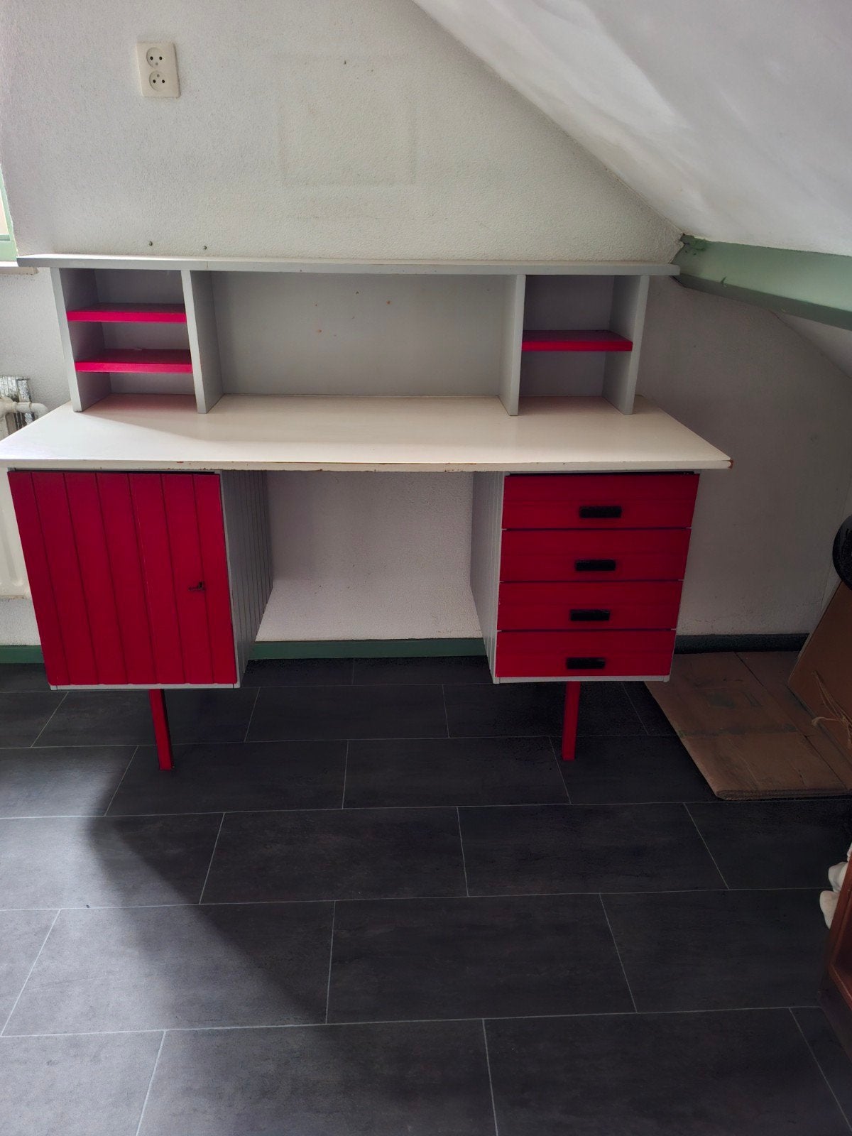 Houten kinderbureau met 3 laden en kastje, Huis en Inrichting, Ophalen of Verzenden