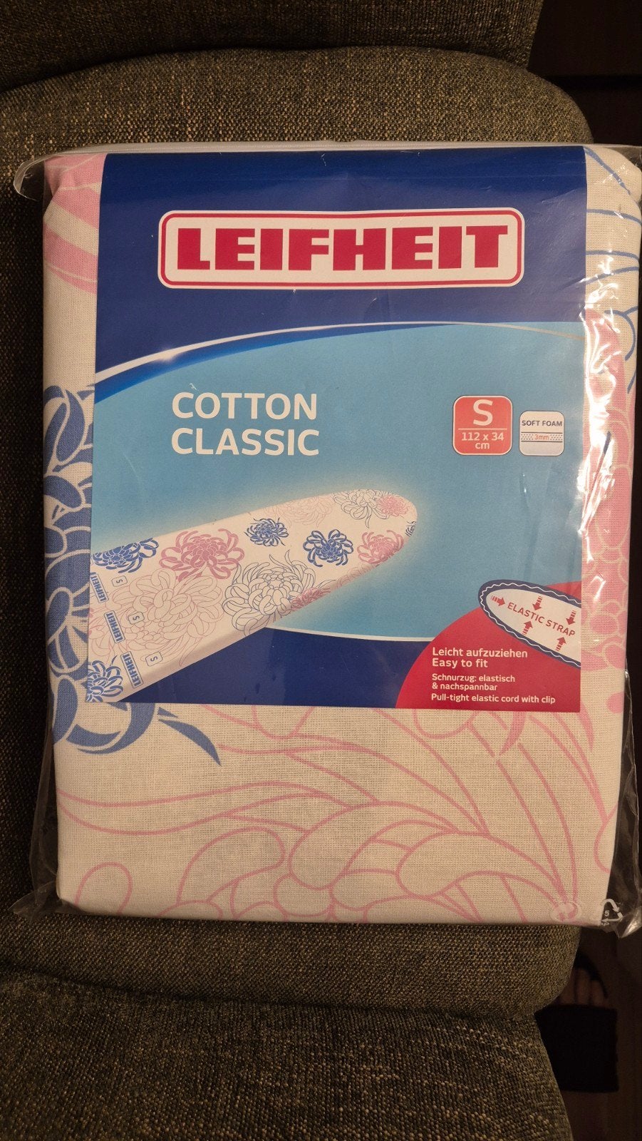 Leifheit Cotton Classic Strijkplankovertrek Maat S, Ophalen, Nieuw
