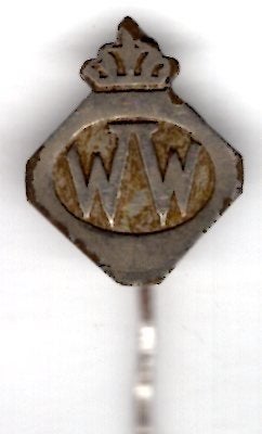 W.W. wegenwacht zilverkleurig gesoldeerd speldje ( U_157a), Verzenden, Zo goed als nieuw, Transport, Speldje of Pin