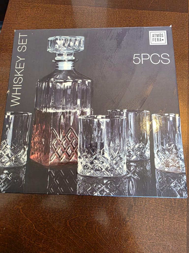 Atmosfera Whiskey Set 5-delig - Nieuw in doos, Nieuw, Ophalen of Verzenden, Overige merken, Glas