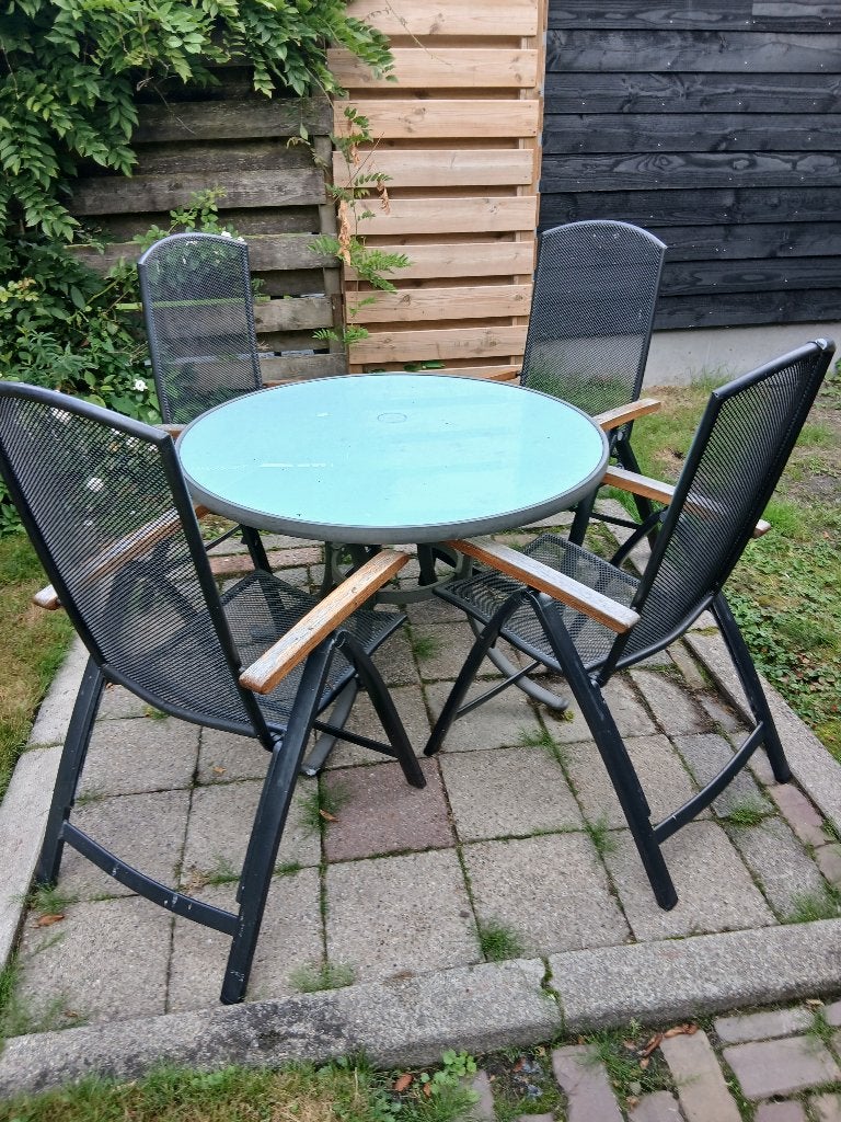 Tuinstoelen met tafel, Ophalen, Gebruikt, Overige materialen, Verstelbaar