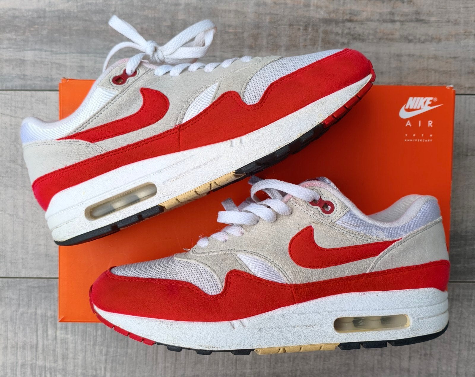 Nike Air Max 1 Anniversary Red 40.5, Overige kleuren, Nike, Ophalen of Verzenden, Sneakers of Gympen