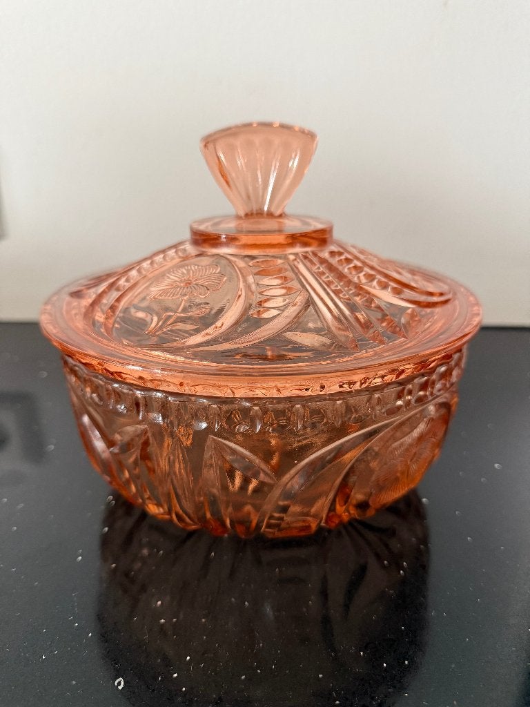vintage kristallen schotel met deksel, Antiek en Kunst, Ophalen of Verzenden
