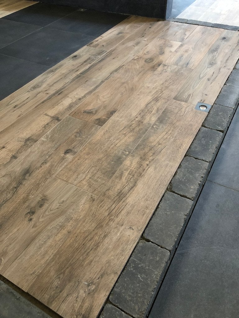 keramische terrastegels houtlook 160x30x2 cm Oak actie, Ophalen of Verzenden, Nieuw, Keramiek, Terrastegels