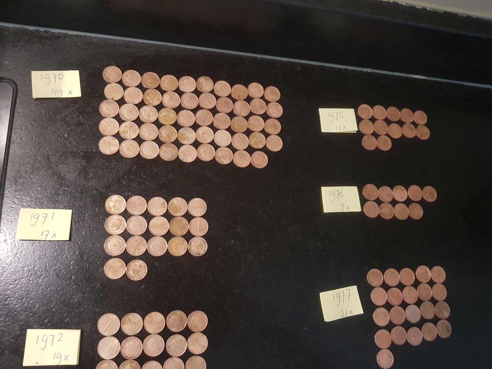 Nederlandse 1 cent munten (1970-1980)  223 stuks!!, Ophalen of Verzenden, Koningin Juliana, 1 cent, Setje