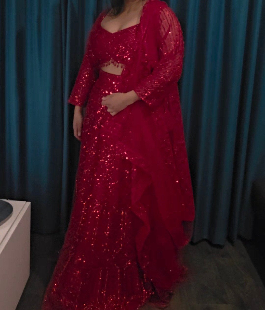 Lehenga, Ophalen of Verzenden, Nieuw, Rood, Overige typen