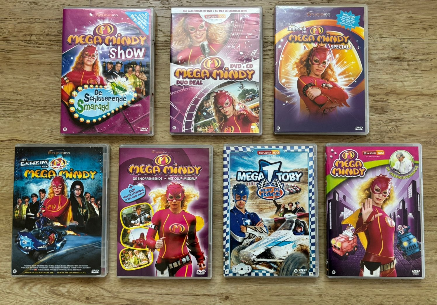 Pakket DVDs Mega Mindy - 7 stuks - Totaal slechts 6,50 euro!, Gebruikt, Alle leeftijden, Tv-serie, Ophalen of Verzenden