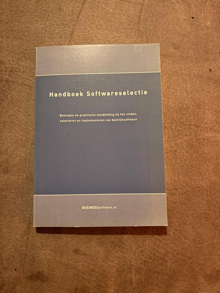 Handboek Softwareselectie - Bedrijfssoftware Gids, Boeken, Ophalen of Verzenden, Gamma, Zo goed als nieuw, HBO