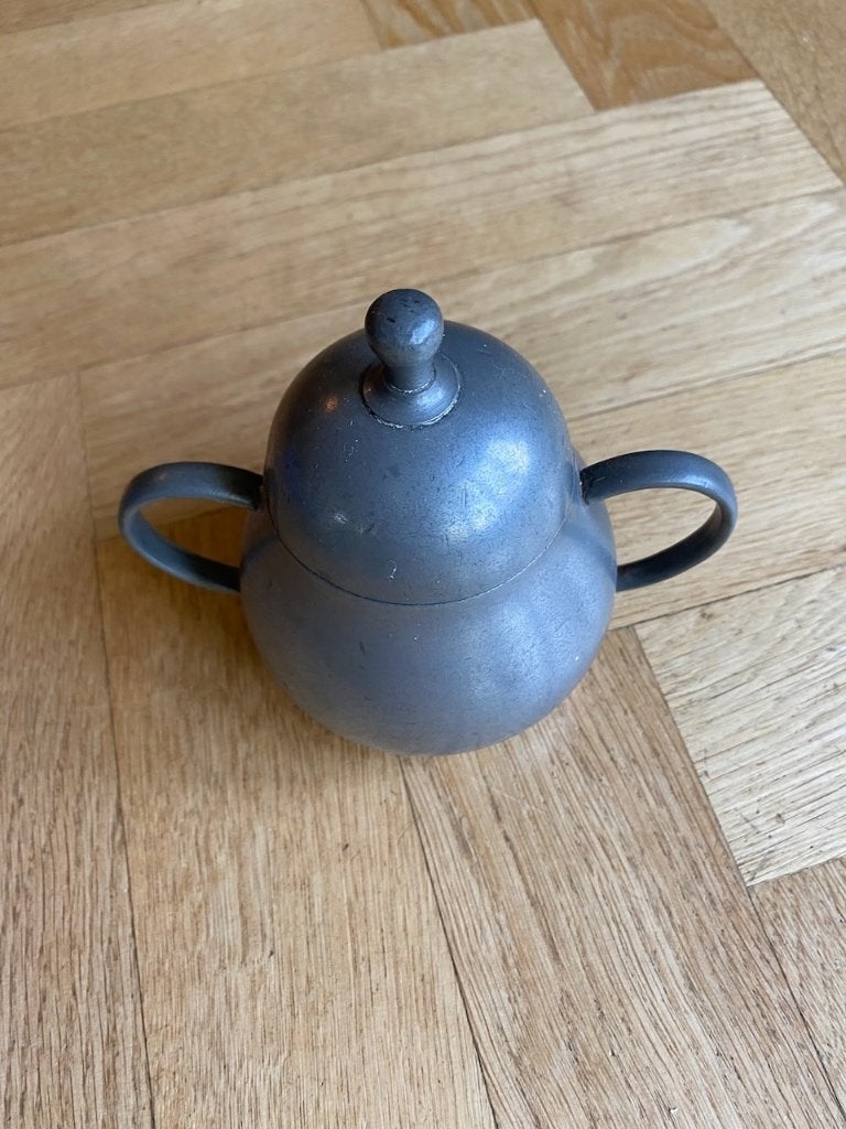 Tinnen suikerpotje van Meeuws en Zoon Den Haag, Antiek en Kunst, Ophalen of Verzenden