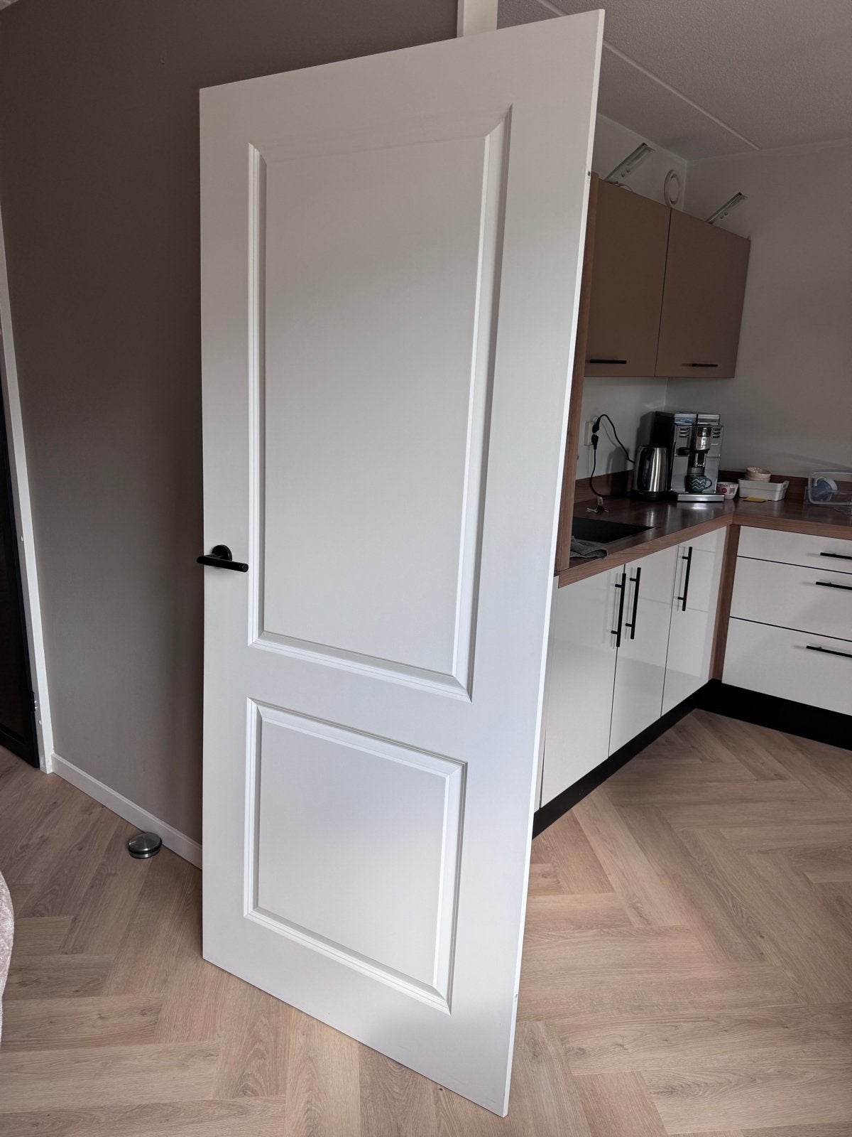 Opdek binnendeur 83x201,5 cm, rechtsdraaiend met beslag, Ophalen, Gebruikt, 80 tot 100 cm, Binnendeur
