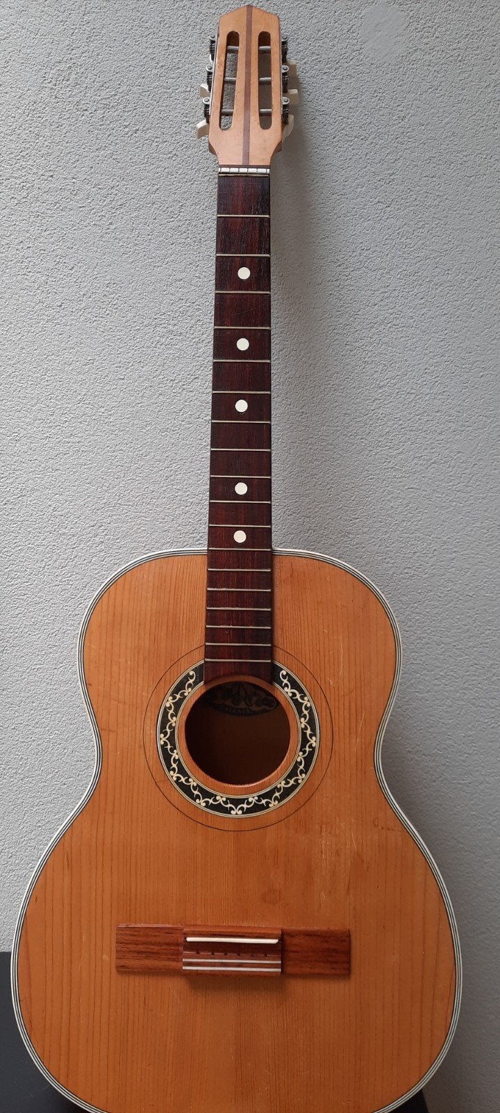 Prachtige Vintage Miroglio & Figli 1950 – klassieke gitaar, Ophalen, Gebruikt, Klassieke of Spaanse gitaar, Met koffer