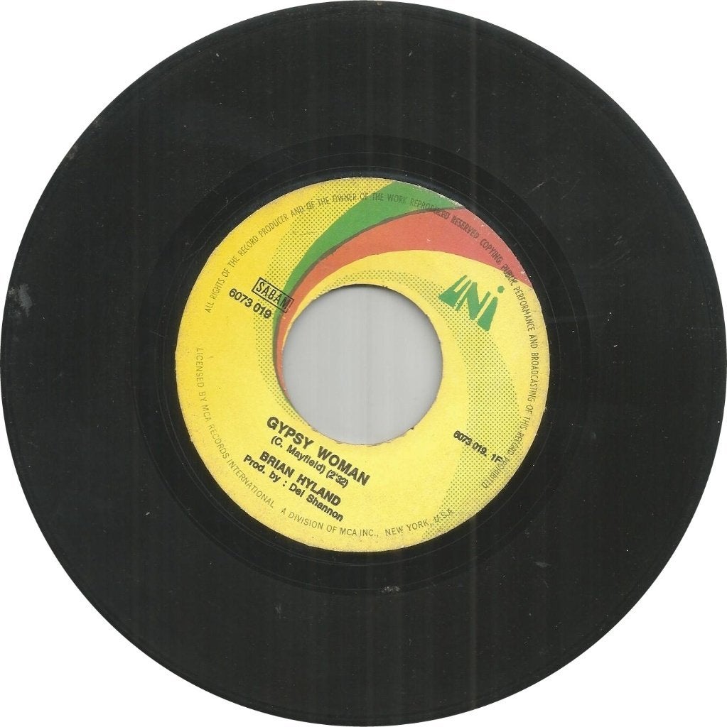 Brian Hyland – Gypsy Woman (1971), Gebruikt, Originele persing, 7 inch, Ophalen of Verzenden
