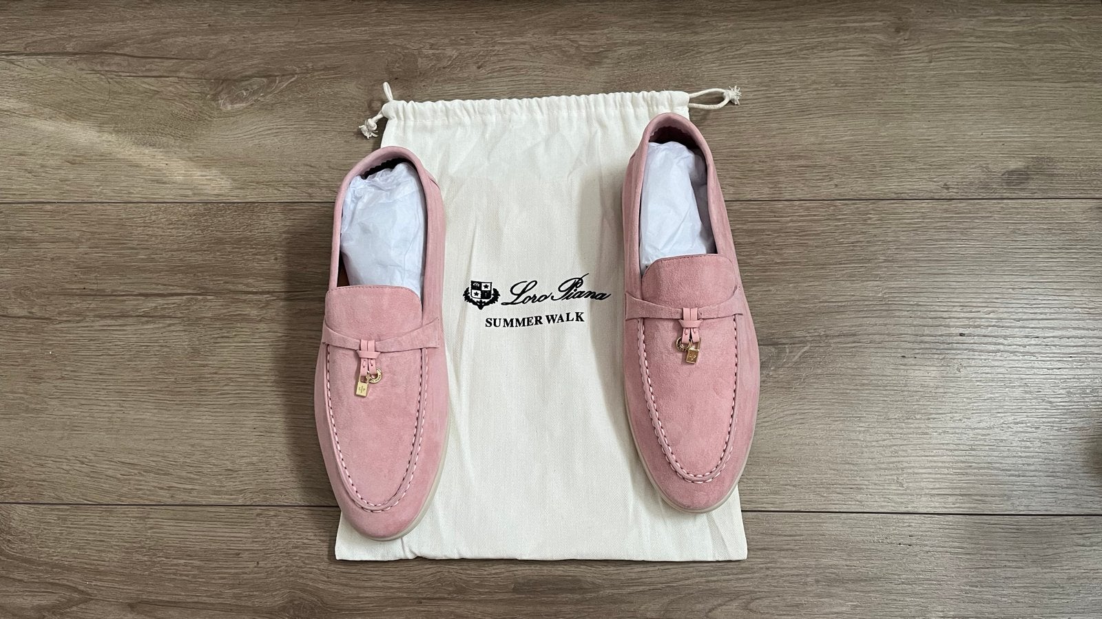 Nieuwe Loro Piana Summer Charm Walk loafers - Maat 41, Verzenden, Instappers, Nieuw, Roze