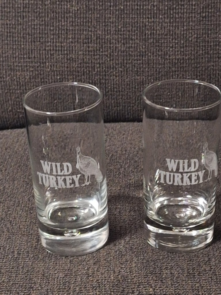 WILD TURKEY whisky long drink glazen 2 stuks, Verzamelen, Glas en Borrelglaasjes, Ophalen of Verzenden, Zo goed als nieuw, Borrel- of Shotglas