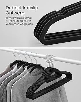 Zwarte Fluweel Kledinghangers, Ophalen of Verzenden, Nieuw, Fluweel, Kinderen en Volwassenen