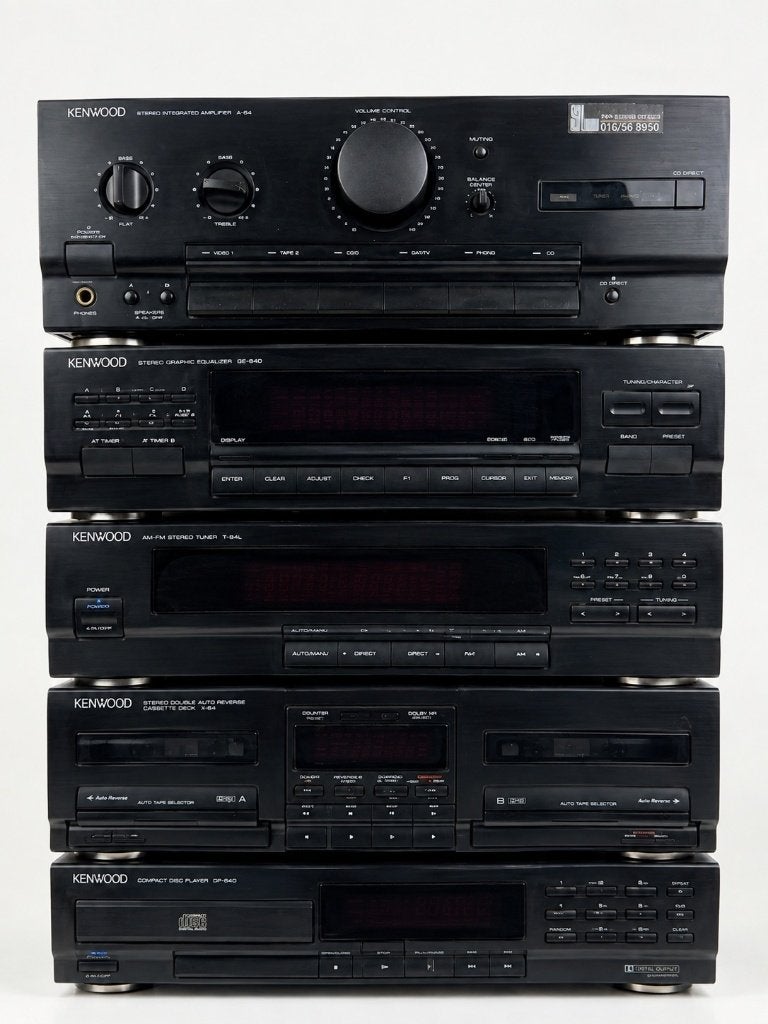 2 complete Kenwood HiFi sets incl GE-840 Equalizer & AB, Gebruikt, Cassettedeck, Losse componenten, Ophalen
