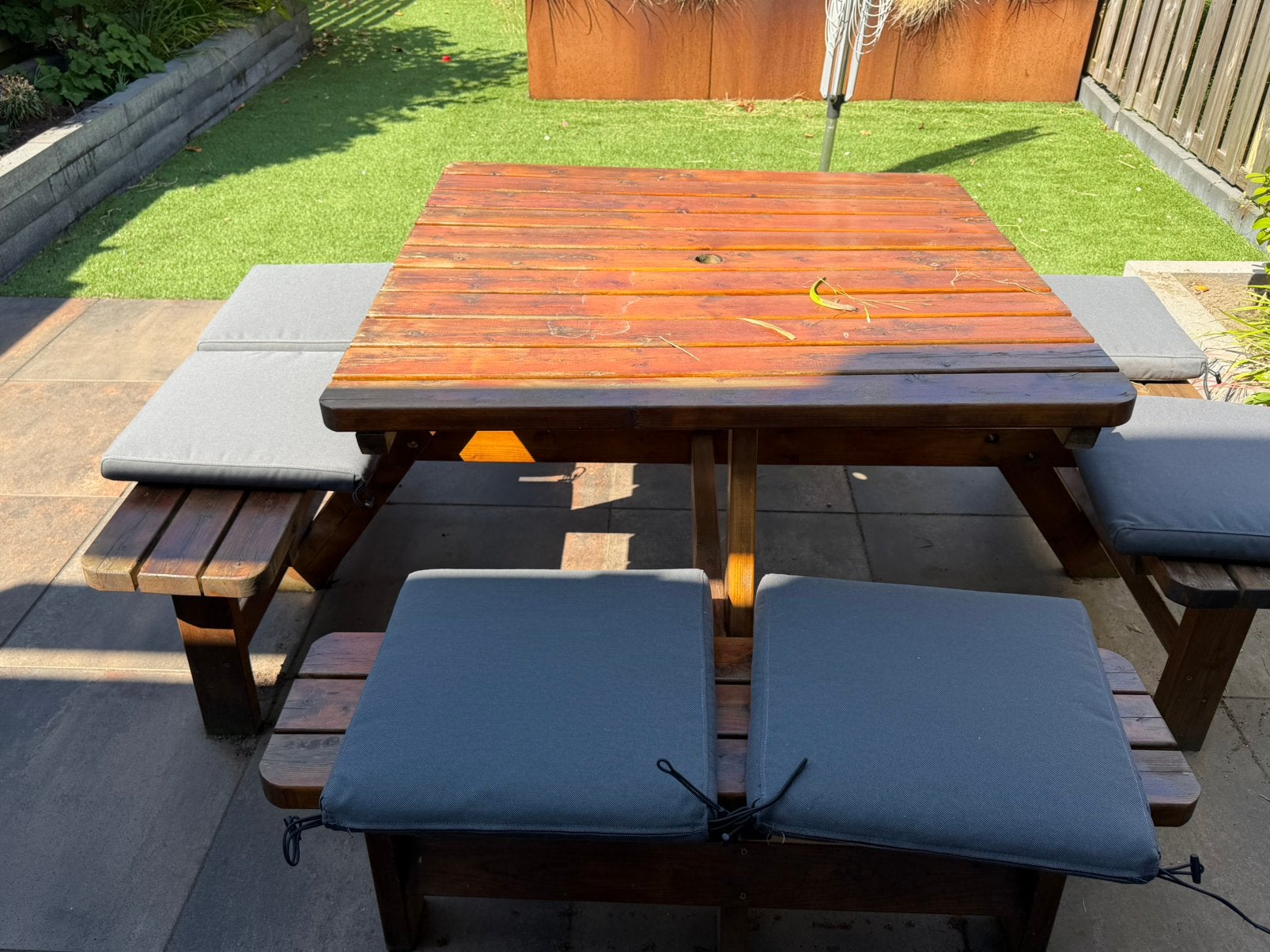Nette picknicktafel, Ophalen, Gebruikt, Rechthoekig, Hout