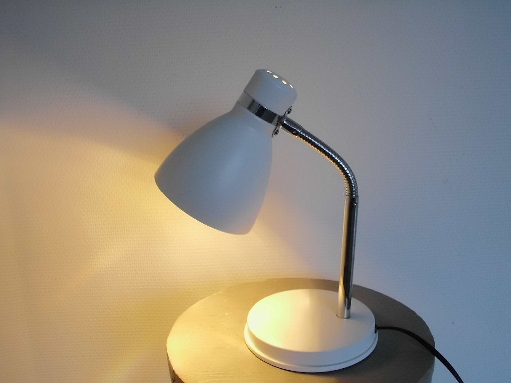 Leuke bureaulamp, sfeerlamp compact, wit, warm witte led, Ophalen, Bureaulamp, Kunststof, 28 cm