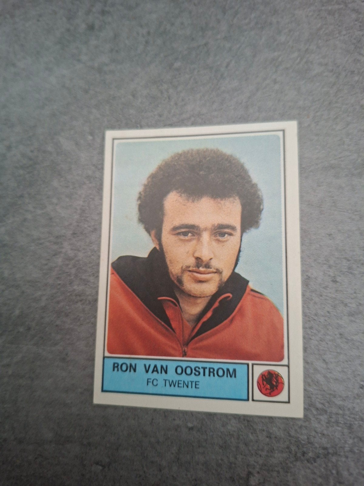Panini sticker Voetbal 78. Ron van Oostrom FC Twente., Ophalen of Verzenden, Gebruikt, Sticker