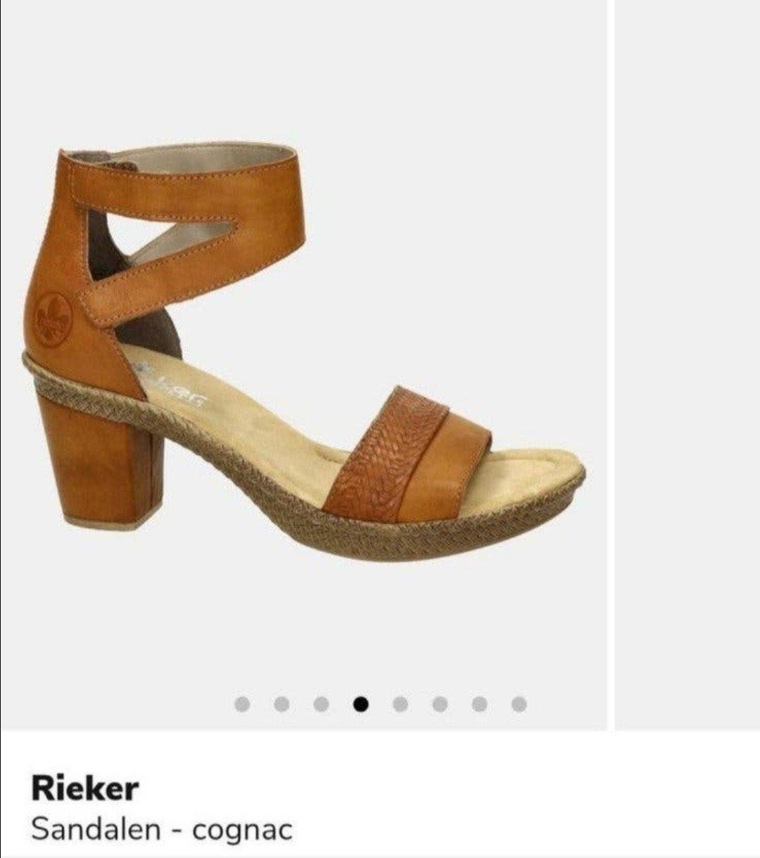 Bohemien sandalettes sandalen leer nieuw 39, Bruin, Nieuw, Rieker, Sandalen of Muiltjes