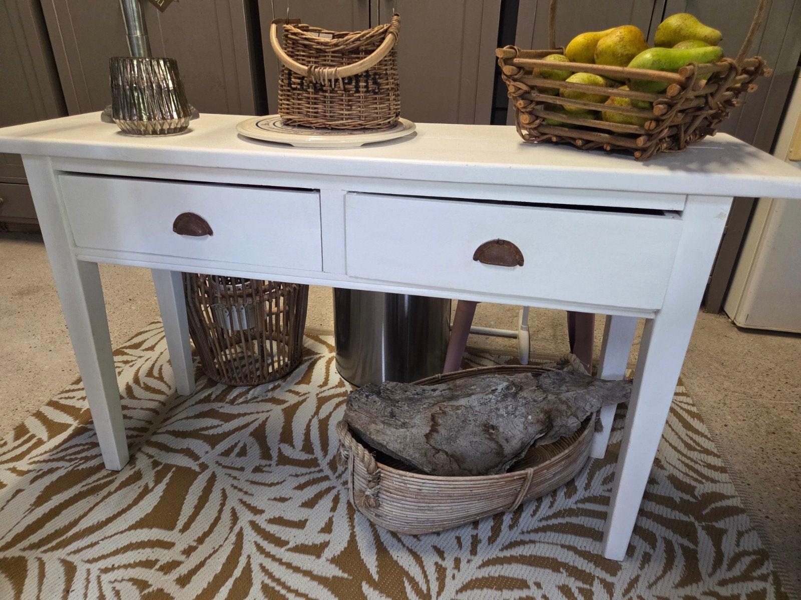 Sidetable/haltafel, Ophalen, Gebruikt, 100 tot 150 cm, Landelijk