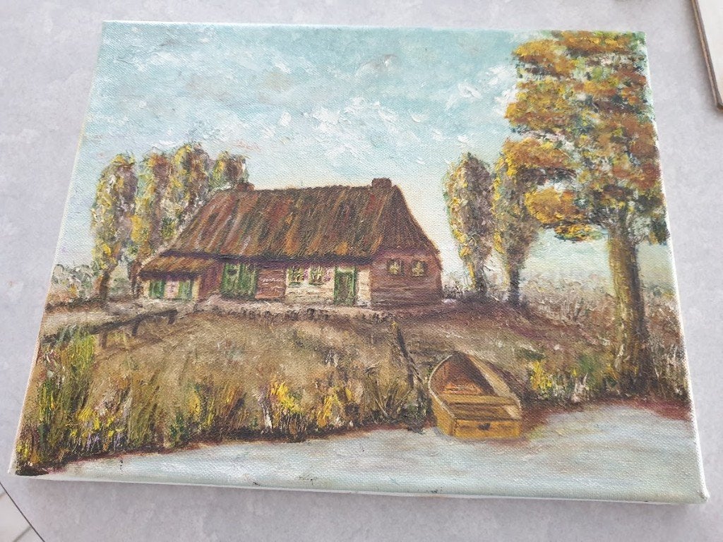 Mooi oud schilderijtje, Ophalen of Verzenden