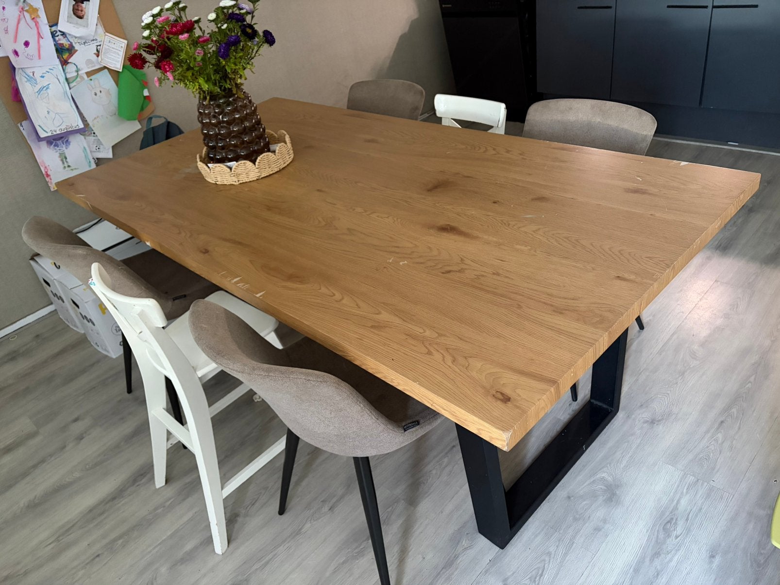 Eettafel, Ophalen, 200 cm of meer, 50 tot 100 cm, Zo goed als nieuw