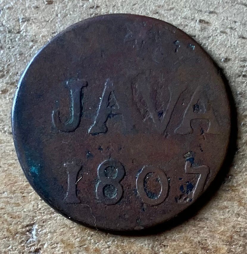 duit VOC JAVA 1807, Postzegels en Munten, Munten | Nederland, Ophalen, Vóór koninkrijk, Overige waardes, Losse munt