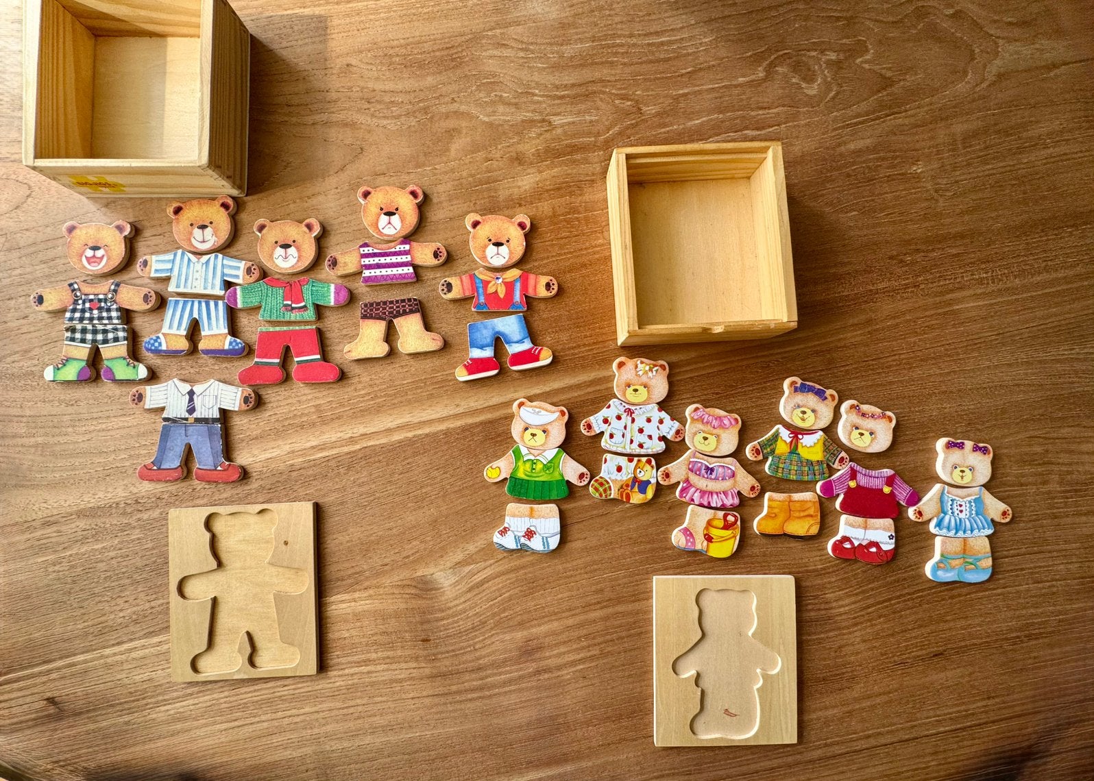 Houten aankleed puzzel Montessori speelgoed, Ophalen of Verzenden